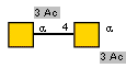 Ac(1-2)[Ac(1-3)]aDGalpN(1-4)[Ac(1-3),Ac(1-2)]aDGalpN