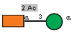 Ac(1-2)aXAbep(1-3)aDManp