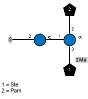 S-2)aDGlcp(1-1)[Me(1C-2)lXSte(1-3),lXPam(1-2)]aDGlcp