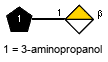 Subst(1-1)bDGalpA // Subst = 3-aminopropanol= SMILES NCC{1}CO