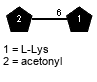 Subst(1-6)xLLys // Subst = acetonyl = SMILES CC(=O){1}CO