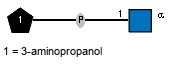 Subst(1-P-1)[Ac(1-2)]aDGlcpN // Subst = 3-aminopropanol = SMILES C(CN){1}CO