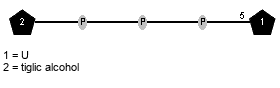 Subst(1-P-P-P-5)xXnucU // Subst = tiglic alcohol = SMILES C=C(C)C{1}CO