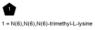 Subst // Subst = N(6),N(6),N(6)-trimethyl-L-lysine = SMILES C[N+](C)(C)CCCC[C@@H](C(=O)O)N