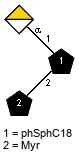 aDGalpA(1-1)[lXMyr(1-2)]xXphSphC18