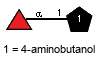 aLFucp(1-1)Subst // Subst = 4-aminobutanol = SMILES NCCCC{1}O