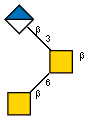 bDGlcpA(1-3)[Ac(1-2)bDGalpN(1-6),Ac(1-2)]bDGalpN