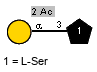 Ac(1-2)aDGalp(1-3)xLSer