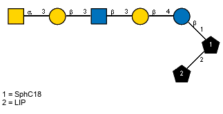 Ac(1-2)aDGalpN(1-3)bDGalp(1-3)[Ac(1-2)]bDGlcpN(1-3)bDGalp(1-4)bDGlcp(1-1)[LIP(1-2)]xXSphC18