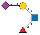 Ac(1-5)aXNeup(2-3)bDGalp(1-3)[aLFucp(1-4),Ac(1-2)]?DGlcpN