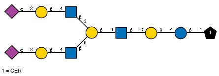 Ac(1-5)aXNeup(2-3)bDGalp(1-4)[Ac(1-2)]bDGlcpN(1-3)[Ac(1-5)aXNeup(2-3)bDGalp(1-4)[Ac(1-2)]bDGlcpN(1-6)]bDGalp(1-4)[Ac(1-2)]bDGlcpN(1-3)bDGalp(1-4)bDGlcp(1-1)CER