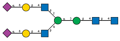 Ac(1-5)aXNeup(2-6)bDGalp(1-4)[Ac(1-2)]bDGlcpN(1-2)[Ac(1-5)aXNeup(2-6)bDGalp(1-4)[Ac(1-2)]bDGlcpN(1-4)]aDManp(1-3)bDManp(1-4)[Ac(1-2)]bDGlcpN(1-4)[Ac(1-2)]?DGlcpN