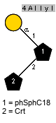 Allyl(1-4)aDGalp(1-1)[lXCrt(1-2)]xXphSphC18