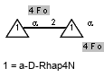 Fo(1-4)aDRhap4N(1-2)[Fo(1-4)]aDRhap4N
