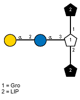 LIP(1-1)[aDGalp(1-2)aDGlcp(1-3),LIP(1-2)]x?Gro