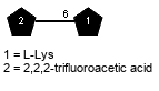Subst(1-6)xLLys // Subst = 2,2,2-trifluoroacetic acid = SMILES O={1}C(O)C(F)(F)F