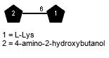 Subst(1-6)xLLys // Subst = 4-amino-2-hydroxybutanol = SMILES NCCC{1}[C@H](O)O