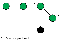 aDManp(1-2)aDManp(1-2)aDManp(1-3)[Subst(1-1)]bDManp // Subst = 5-aminopentanol= SMILES NCCCCC{1}O