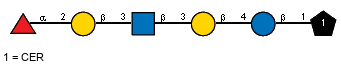 aLFucp(1-2)bDGalp(1-3)[Ac(1-2)]bDGlcpN(1-3)bDGalp(1-4)bDGlcp(1-1)CER