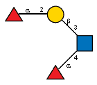 aLFucp(1-2)bDGalp(1-3)[aLFucp(1-4),Ac(1-2)]?DGlcpN