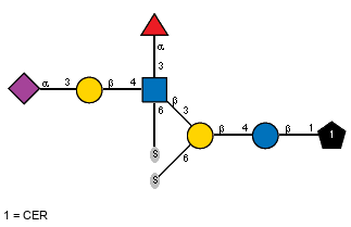 aLFucp(1-3)[S-6),Ac(1-5)aXNeup(2-3)bDGalp(1-4),Ac(1-2)]bDGlcpN(1-3)[S-6)]bDGalp(1-4)bDGlcp(1-1)CER