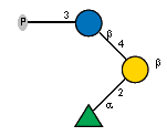 aLRhap(1-2)[P-3)bDGlcp(1-4)]bDGalp