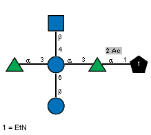 aLRhap(1-3)[bDGlcp(1-6),Ac(1-2)bDGlcpN(1-4)]aDGlcp(1-3)[Ac(1-2)]aLRhap(1-1)xXEtN