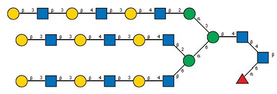 bDGalp(1-3)[Ac(1-2)]bDGlcpN(1-3)bDGalp(1-4)[Ac(1-2)]bDGlcpN(1-3)bDGalp(1-4)[Ac(1-2)]bDGlcpN(1-2)aDManp(1-3)[bDGalp(1-3)[Ac(1-2)]bDGlcpN(1-3)bDGalp(1-4)[Ac(1-2)]bDGlcpN(1-3)bDGalp(1-4)[Ac(1-2)]bDGlcpN(1-2)[bDGalp(1-3)[Ac(1-2)]bDGlcpN(1-3)bDGalp(1-4)[Ac(1-2)]bDGlcpN(1-3)bDGalp(1-4)[Ac(1-2)]bDGlcpN(1-6)]aDManp(1-6)]bDManp(1-4)[Ac(1-2)]bDGlcpN(1-4)[aLFucp(1-6),Ac(1-2)]bDGlcpN