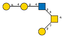 bDGalp(1-3)[aDGalp(1-4)bDGalp(1-4)[Ac(1-2)]bDGlcpN(1-6),Ac(1-2)]aDGalpN