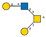 bDGalp(1-3)[bDGalp(1-4)[Ac(1-2)]bDGlcpN(1-6),Ac(1-2)]aDGalpN