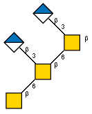 bDGlcpA(1-3)[bDGlcpA(1-3)[Ac(1-2)bDGalpN(1-6),Ac(1-2)]bDGalpN(1-6),Ac(1-2)]bDGalpN