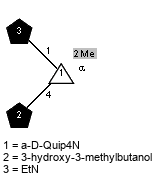 xXEtN(1-1)[Subst(1-4),Me(1-2)]aDQuip4N // Subst = 3-hydroxy-3-methylbutanol = SMILES CC(C)(O)C{1}C(=O)O