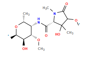 *OC1C(=O)N(C)[C@@H](C(=O)N[C@@H]2[C@H](OC)[C@@H](O)[C@@H](*)O[C@@H]2C)C1(C)O