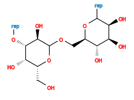 [*]O[C@@H]1[C@@H](O)C(OC[C@H]2OC([*])[C@@H](O)[C@@H](O)[C@@H]2O)O[C@H](CO)[C@@H]1O