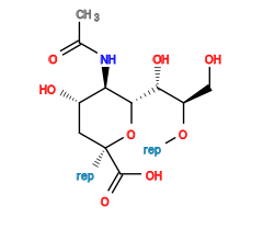 [*]O[C@H](CO)[C@@H](O)[C@@H]1O[C@@]([*])(C(=O)O)C[C@H](O)[C@H]1NC(C)=O