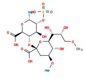 [*]O[C@H]1C[C@](O[C@@H]2[C@@H](C(=O)O)O[C@H]([*])[C@H](OS(=O)(=O)O)[C@H]2O)(C(=O)O)O[C@@H]([C@H](O)[C@H](O)COC)[C@@H]1O