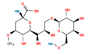 [*]OC[C@H]1O[C@@H](OC[C@@H](O)[C@@H](O)[C@@H]2O[C@@]([*])(C(=O)O)C[C@H](OC)[C@H]2O)[C@H](O)[C@@H](O)[C@H]1O
