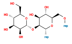 [*]OC[C@H]1O[C@H]([*])[C@@H](O[C@H]2O[C@H](CO)[C@@H](O)[C@H](O)[C@@H]2O)[C@@H](O)[C@@H]1O