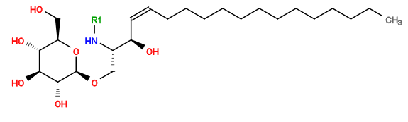 [1*]N[C@@H](CO[C@@H]1O[C@H](CO)[C@@H](O)[C@H](O)[C@H]1O)[C@H](O)/C=C/CCCCCCCCCCCCC