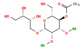 [1*]O[C@@H]1[C@H](OC[C@@H](O)[C@@H](O)CO)O[C@H](CO)[C@@H](OC(C)=O)[C@@H]1O[1*]