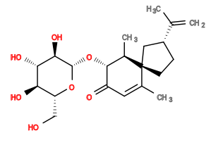 C=C(C)[C@@H]1CC[C@@]2(C1)C(C)=CC(=O)[C@H](O[C@@H]1O[C@H](CO)[C@@H](O)[C@H](O)[C@H]1O)[C@H]2C
