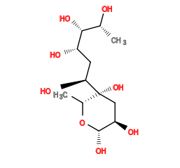 C[C@@H](O)[C@@H](O)[C@@H](O)C[C@H](O)[C@@]1(O)C[C@@H](O)[C@H](O)O[C@@H]1C