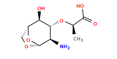 C[C@@H](O[C@@H]1[C@@H](N)[C@@H]2OC[C@@H](O2)[C@H]1O)C(=O)O