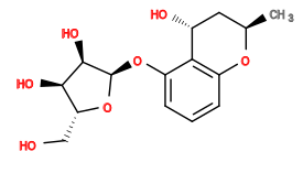 C[C@@H]1C[C@@H](O)c2c(cccc2O[C@H]2O[C@H](CO)[C@@H](O)[C@H]2O)O1