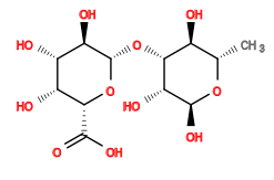 C[C@@H]1O[C@@H](O)[C@H](O)[C@H](O[C@@H]2O[C@H](C(=O)O)[C@H](O)[C@H](O)[C@H]2O)[C@H]1O