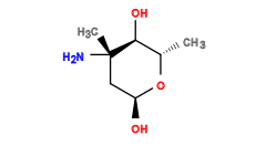 C[C@@H]1O[C@@H](O)C[C@](C)(N)[C@H]1O