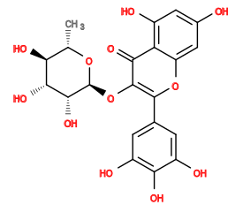 C[C@@H]1O[C@@H](Oc2c(-c3cc(O)c(O)c(O)c3)oc3cc(O)cc(O)c3c2=O)[C@H](O)[C@H](O)[C@H]1O