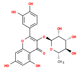 C[C@@H]1O[C@@H](Oc2c(-c3ccc(O)c(O)c3)oc3cc(O)cc(O)c3c2=O)[C@H](O)[C@H](O)[C@H]1O