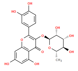 C[C@@H]1O[C@@H](Oc2c(-c3ccc(O)c(O)c3)oc3cc(O)cc(O)c3c2=O)[C@H](O)[C@H](O)[C@H]1O