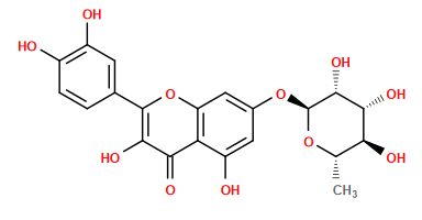 C[C@@H]1O[C@@H](Oc2cc(O)c3c(=O)c(O)c(-c4ccc(O)c(O)c4)oc3c2)[C@H](O)[C@H](O)[C@H]1O